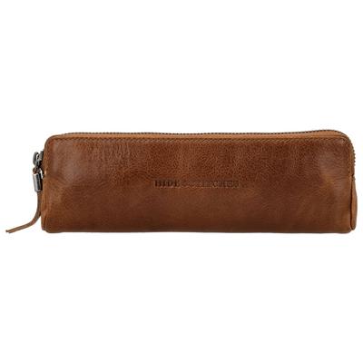 Hide & Stitches Leren Make Up / Pen Etui Porto Bruin