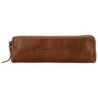 Hide & Stitches Leren Make Up / Pen Etui Porto Bruin