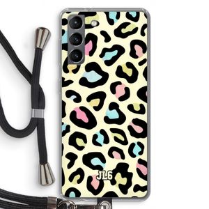 Leopard pattern: Samsung Galaxy S21 Transparant Hoesje met koord