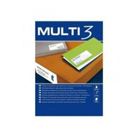 Klevende etiketten MULTI 3 Wit Recht 500 Lakens 105 x 48 mm