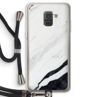 Elegante marmer: Samsung Galaxy A8 (2018) Transparant Hoesje met koord Elegante marmer: Samsung Galaxy A8 (2018) Transparant Hoesje met koord