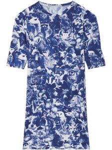 Stella McCartney robe courte à imprimé Animal Forest - Bleu