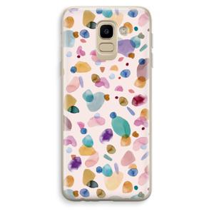 Terrazzo Memphis Pink: Samsung Galaxy J6 (2018) Transparant Hoesje