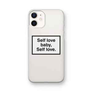 Self love: iPhone 12 mini Transparant Hoesje