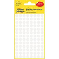 Etiket Avery Zweckform 3175 rond 8mm wit 416 etiketten | 10 stuks