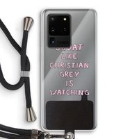 Christian Grey: Samsung Galaxy S20 Ultra Transparant Hoesje met koord Christian Grey: Samsung Galaxy S20 Ultra Transparant Hoesje met koord