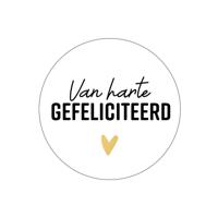 Stickers Gefeliciteerd Ø40mm 250st