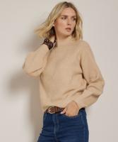 rib trui met ballonmouw