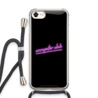 Vice Black: iPhone 8 Transparant Hoesje met koord