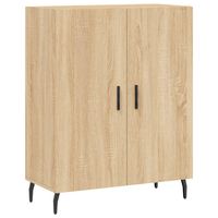 The Living Store Dressoir - Sonoma eiken - 69.5 x 34 x 90 cm - Bewerkt hout en metaal