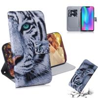 Tiger patroon gekleurde tekening horizontale Flip lederen case voor Huawei Honor quater met houder & card slots & portemonnee