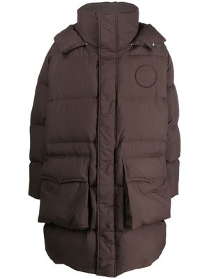 Etudes doudoune à capuche détachable - Marron