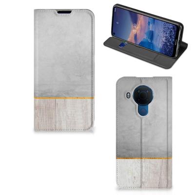 Nokia 5.4 Book | Wallet Case | Wood Concrete