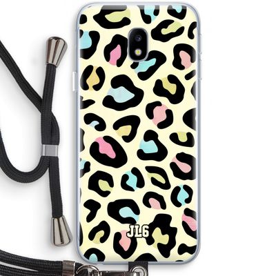 Leopard pattern: Samsung Galaxy J3 (2017) Transparant Hoesje met koord