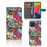 Samsung Galaxy M53 Wallet Case met Pasjes Punk Rock