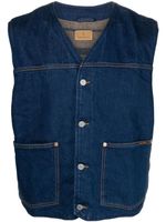 Nudie Jeans gilet Harry en jean - Bleu - thumbnail