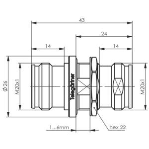 Telegärtner 100025322 100025322 4.3-10 connector 50 Ω 1 stuk(s)