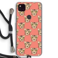 Tijger: Pixel 4a 5G Transparant Hoesje met koord