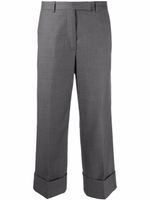 Thom Browne pantalon court à ourlet retroussé - Gris - thumbnail