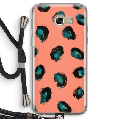 Pink Cheetah: Samsung Galaxy A5 (2017) Transparant Hoesje met koord
