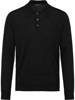 Prada polo à manches longues - Noir