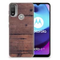 Motorola Moto E20 | E40 | Bumper Hoesje | Old Wood
