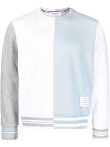 Thom Browne sweat Funmix colour block en coton - Blanc