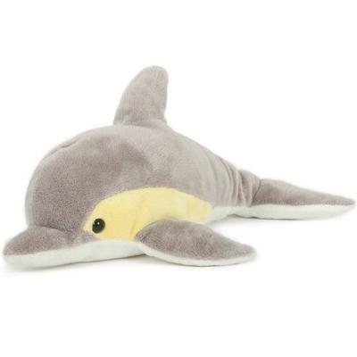 Semo Pluche dolfijn knuffel - grijs - 33 cm - dolfijnen speelgoed - knuffeldieren - uit de zee