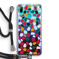 Colored Giraffe: Huawei P Smart (2019) Transparant Hoesje met koord