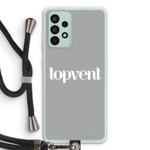 Topvent Grijs Wit: Samsung Galaxy A52s 5G Transparant Hoesje met koord
