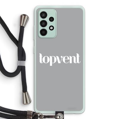 Topvent Grijs Wit: Samsung Galaxy A52s 5G Transparant Hoesje met koord