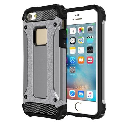 Harde Armor TPU + PC combinatie Case voor iPhone SE & 5 & 5s(Grey)