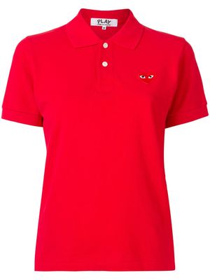 Comme Des Garçons Play polo à patch logo - Rouge