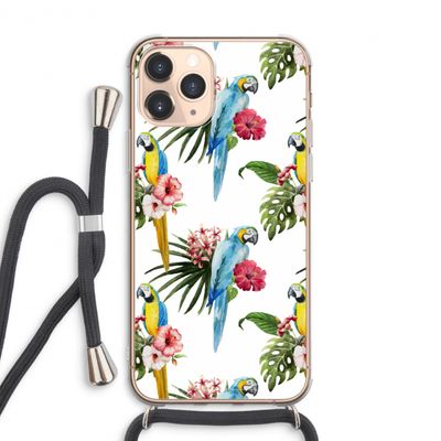 Kleurrijke papegaaien: iPhone 11 Pro Max Transparant Hoesje met koord