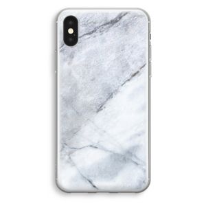 Witte marmer: iPhone XS Transparant Hoesje