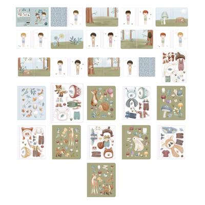 Little Dutch dress up stickerboek jim forest friends