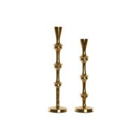 Kandelaar Home ESPRIT Gouden Aluminium Modern 8 x 8 x 36 cm (2 Stuks)