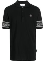 Philipp Plein polo à imprimé bandana - Noir