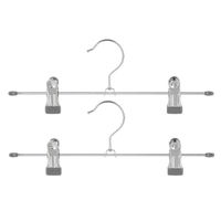 Set van 9x stuks metalen kledinghangers voor broeken 30 x 11 cm