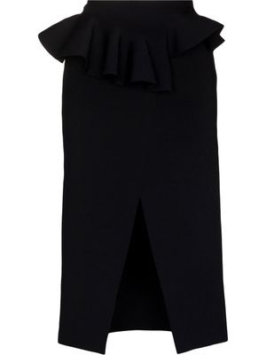 Alexander McQueen jupe volantée à taille haute - Noir