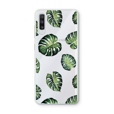 Tropische bladeren: Samsung Galaxy A70 Transparant Hoesje