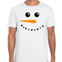Sneeuwpop fout Kerstshirt / t-shirt wit voor heren