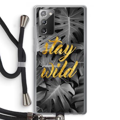 Stay wild: Samsung Galaxy Note 20 / Note 20 5G Transparant Hoesje met koord