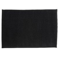 MSV Badkamerkleed/badmat voor op de vloer - zwart - 40 x 60 cm - Microvezel - Badmatjes - thumbnail
