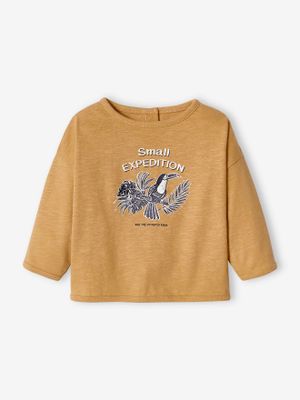 Baby-T-shirt jungle lange mouwen brons