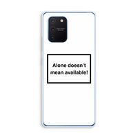 Alone: Samsung Galaxy Note 10 Lite Transparant Hoesje