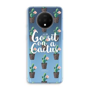 Cactus quote: OnePlus 7T Transparant Hoesje