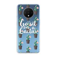 Cactus quote: OnePlus 7T Transparant Hoesje