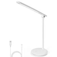 Aigostar Bureaulamp LED - Dimbaar - 5 helderheidsmodi - 3 kleurmodi - Tafellamp - Touch Control - Leeslamp - 4W - Wit