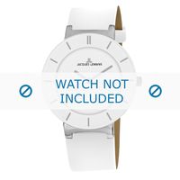 Jacques Lemans horlogeband 1-1867B Leder Wit